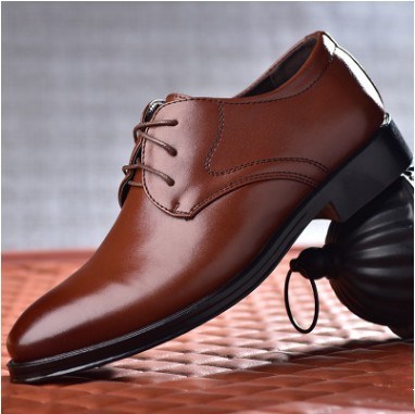 Men’s Brown Leather Formal Shoes – Classic Lace-up Design