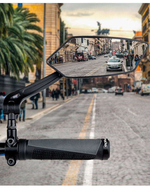 Adjustable Wide-Angle Motorcycle Rearview Mirror for Scooter - Multi-Function Design