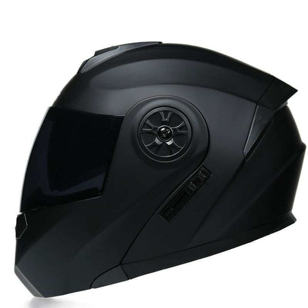 Futuristic Full-Face Motorcycle Helmet with Ventilation – Sleek Matte Finish