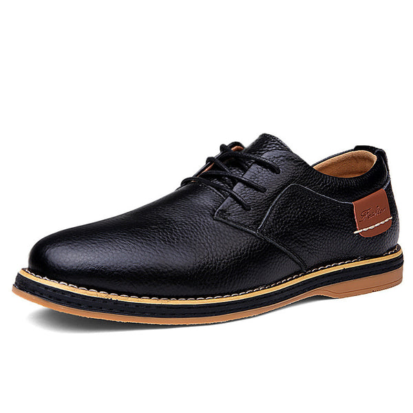 Men’s Leather Casual Shoes – Lace-Up Comfortable Everyday Wear