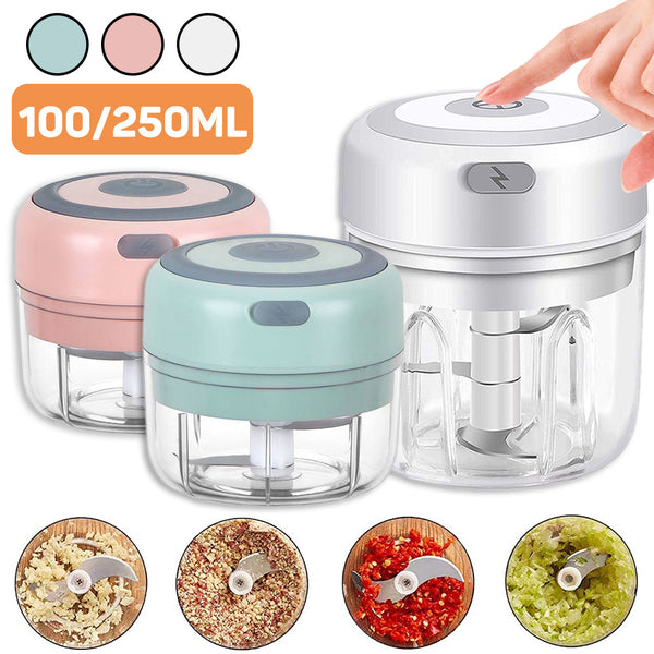 Mini Electric Garlic Chopper USB Rechargeable Kitchen Tool