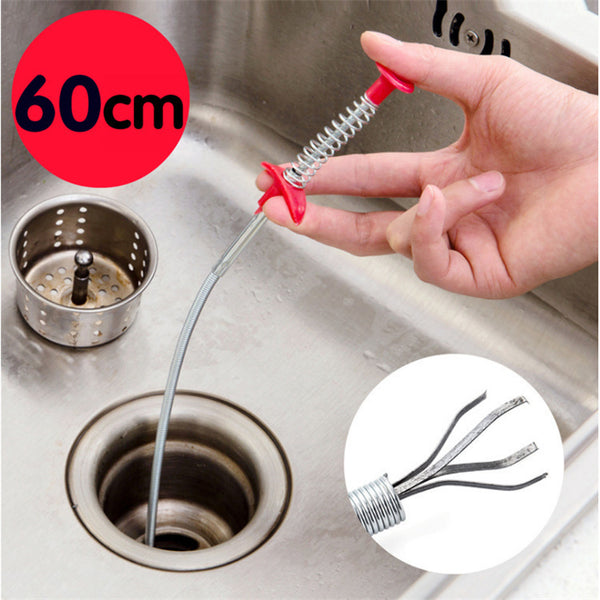 60CM Spring Sewer Dredger Tool – Kitchen Sink Drain Cleaner