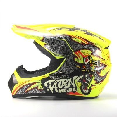 Graphic Full-Face Off-Road Motorcycle Helmet – Durable and Lightweight