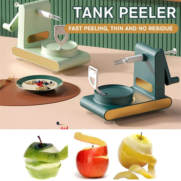 Hand-Cranked Multifunctional Peeler and Slicer for Kitchen Use