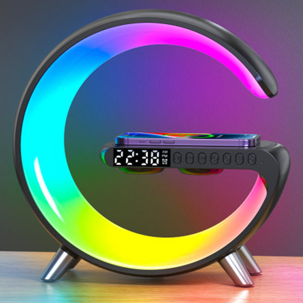 Wireless Charging Alarm Clock with RGB Night Light