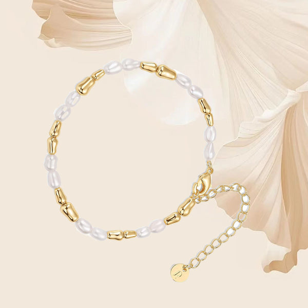 Women's Pearl Bracelet Irregular Beaded – Gold & Silver