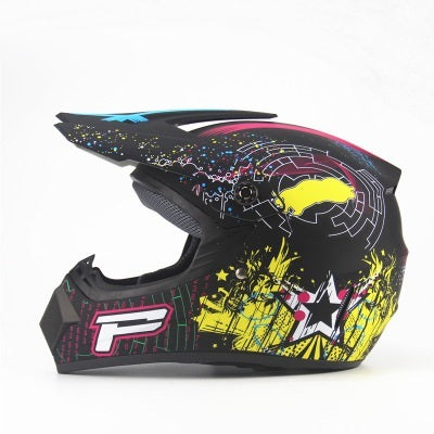 Full-Face Off-Road Helmet - Star Graphic, Lightweight & Durable